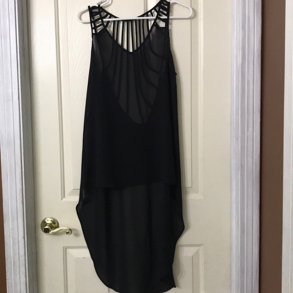 Sheer tunic blouse